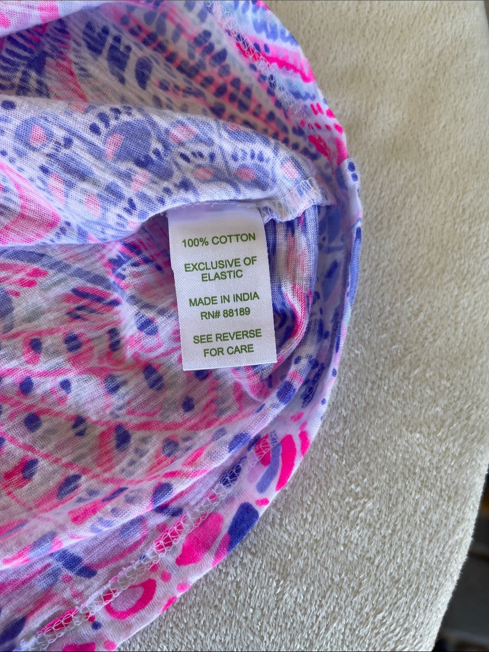 Lilly Pulitzer Pink and Purple Printed Sleeveless Tank - Picture 6 of 6